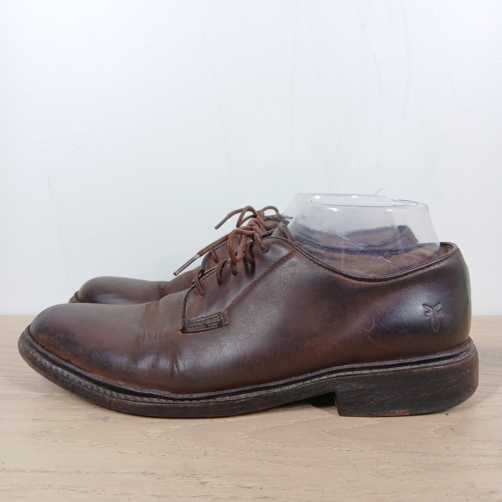 Frye Oxford Shoes Men's 9.5 Brown Leather Lace Up Academia Business Casual